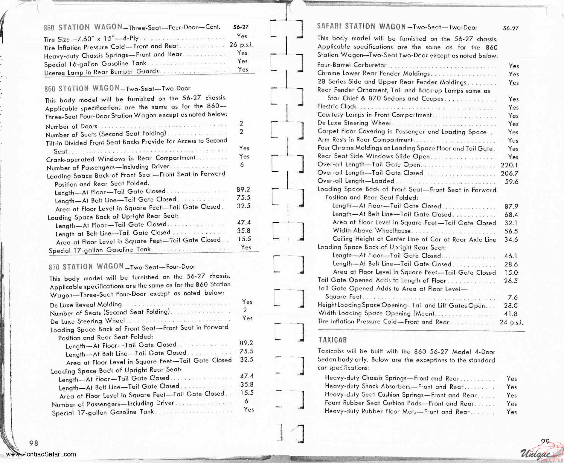 1956 Pontiac Facts Book Page 95